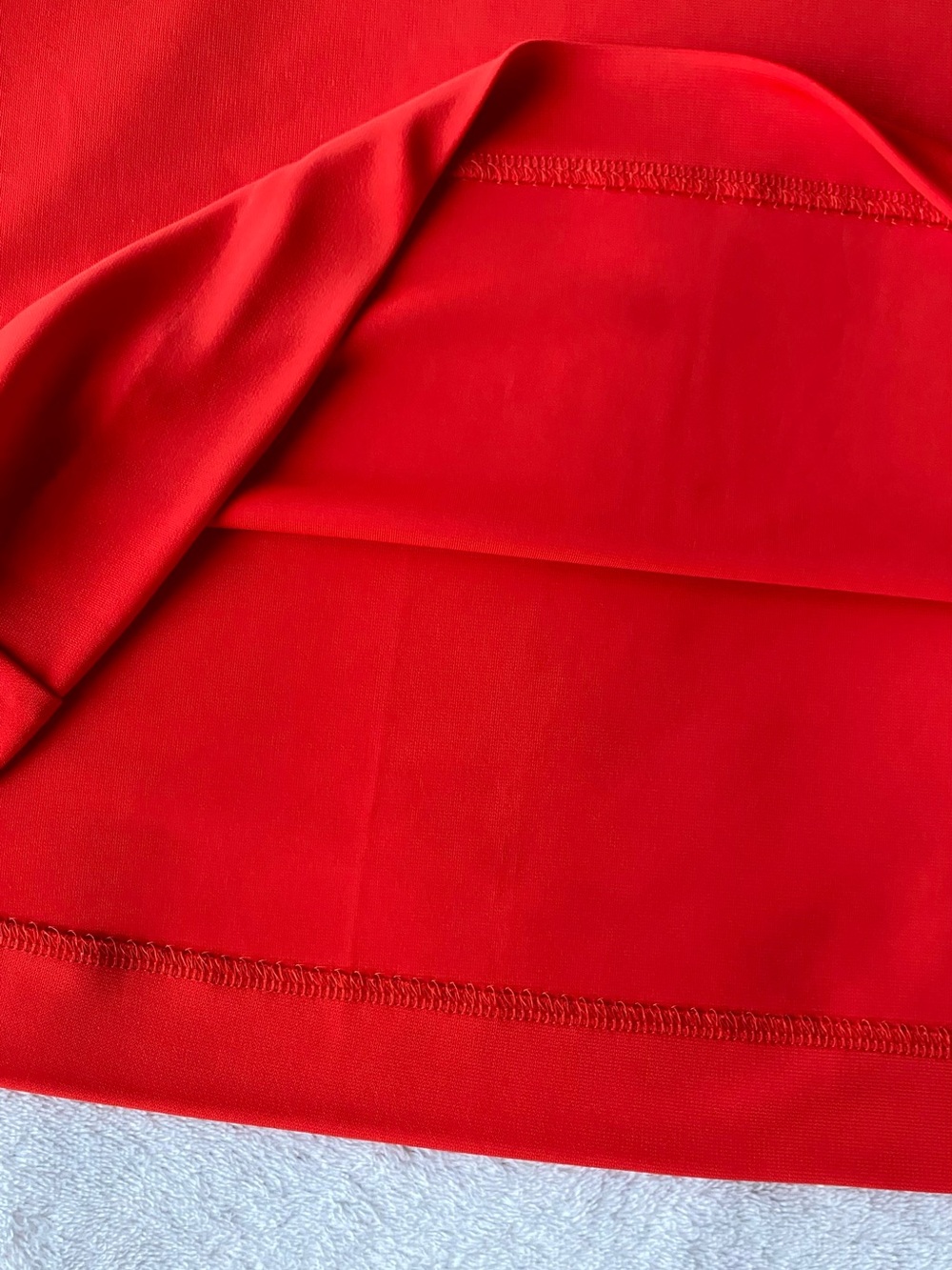 Ann Taylor Twist Front Jersey Dress Crimson Orange sz XL - Picture 9 of 15